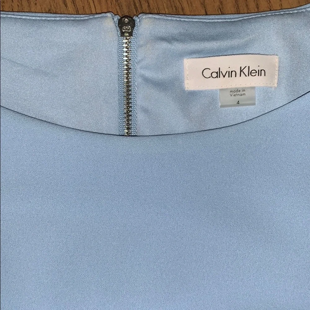 Calvin Klein Light Blue Bell Sleeve Dress - Picture 2 of 2